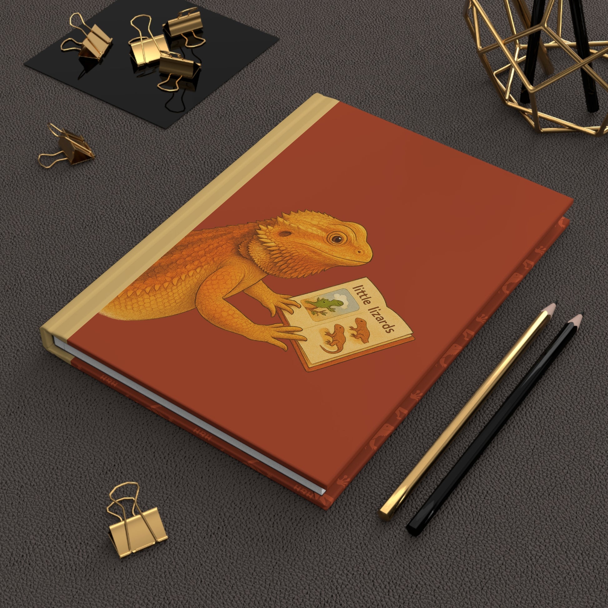 Bearded Dragon Reading Journal – Cute Reptile Hardcover Notebook