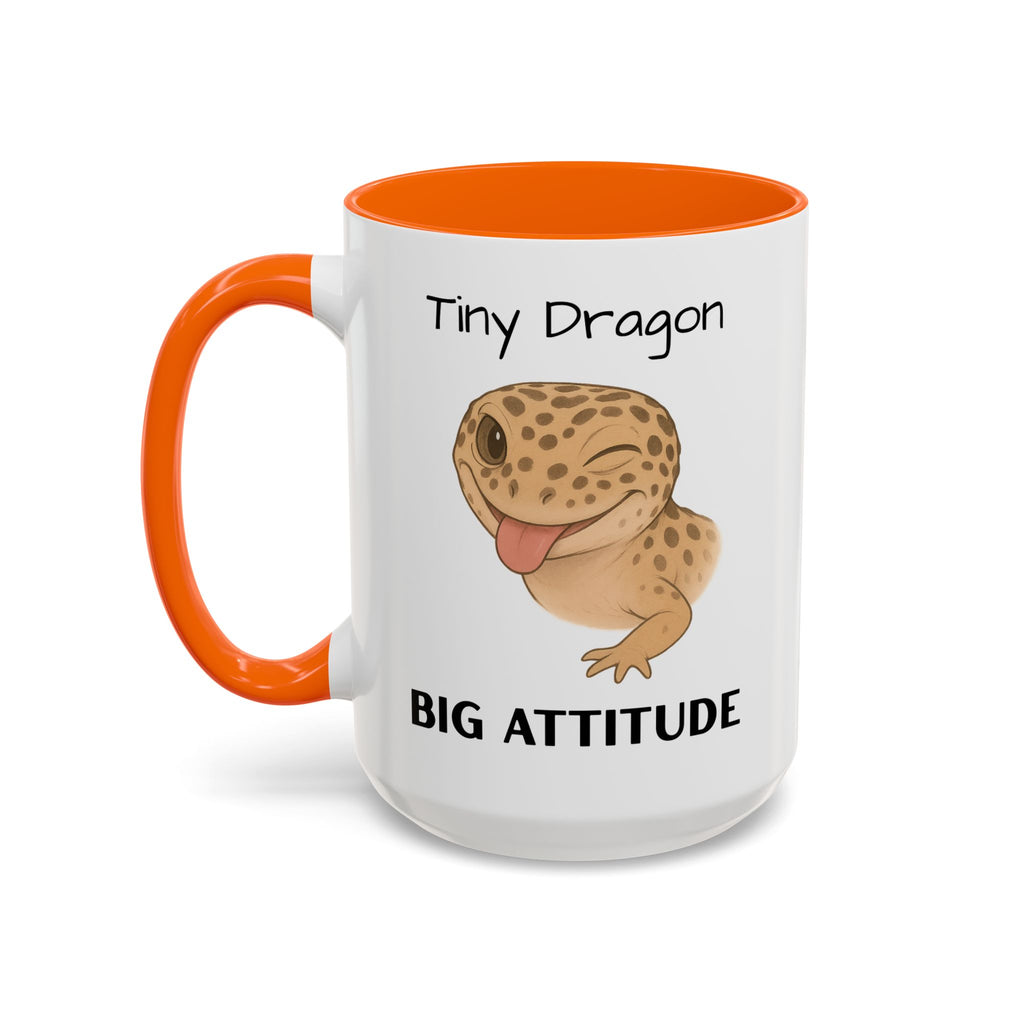Leopard Gecko Coffee Mug – "Tiny Dragon. Big Attitude" Edition – 11oz & 15oz