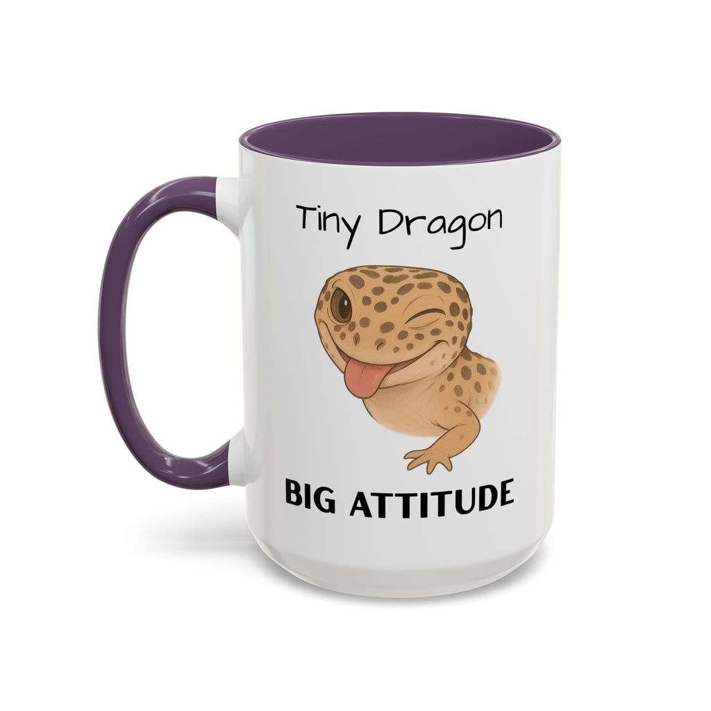 Leopard Gecko Coffee Mug – "Tiny Dragon. Big Attitude" Edition – 11oz & 15oz