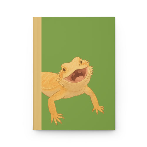 Bearded Dragon Journal – Cute Smiling Reptile Hardcover Notebook