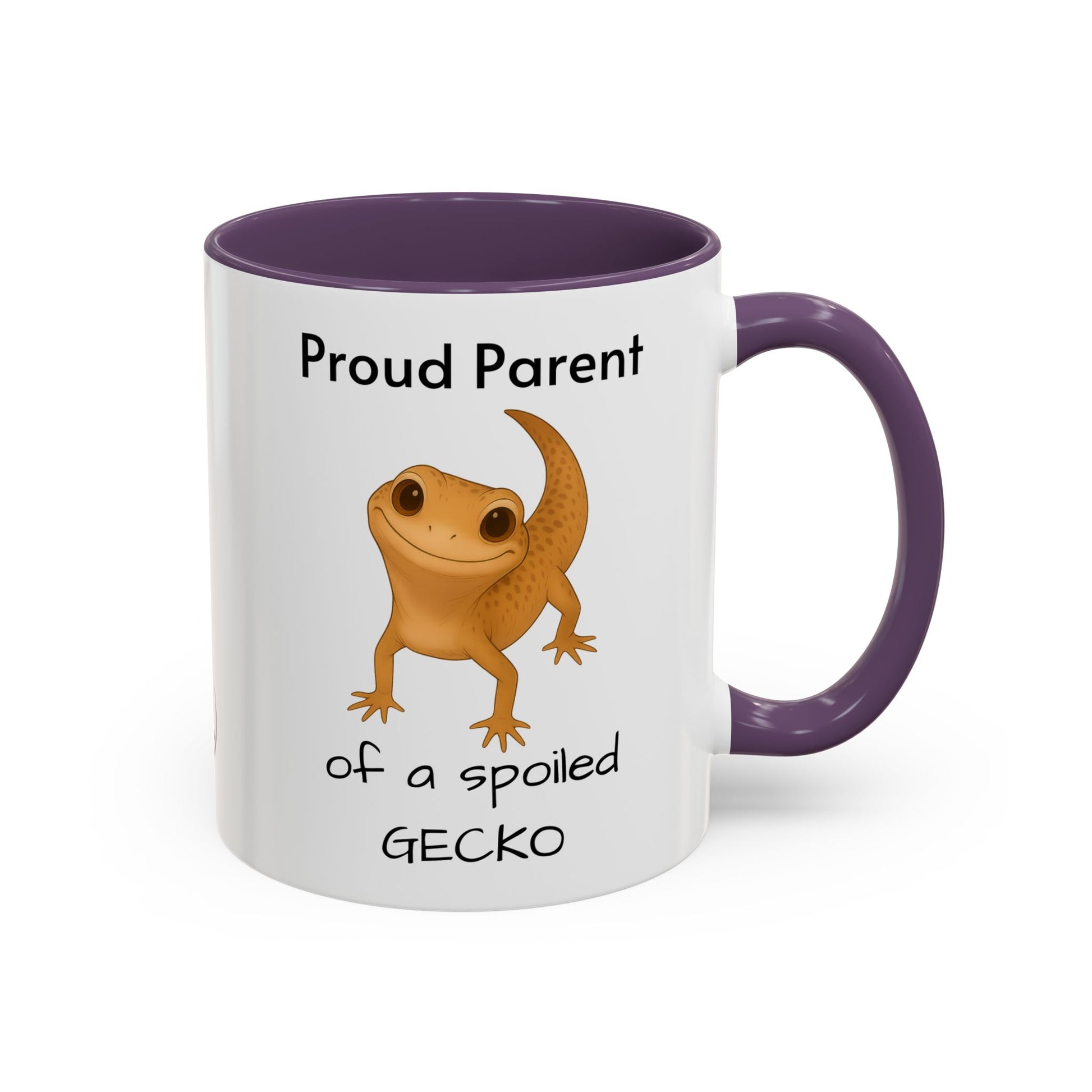Leopard Gecko Coffee Mug – "Proud Parent of a Spoiled Gecko" – Cute Accent Mug, 11oz & 15oz – Reptile Owner Gift