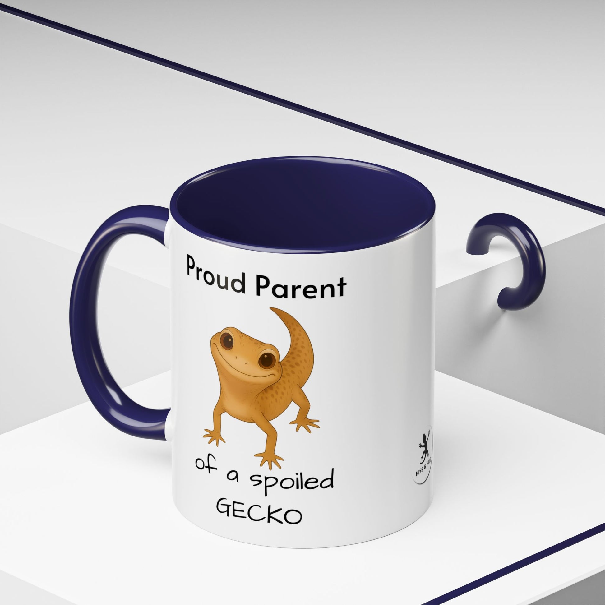 Leopard Gecko Coffee Mug – "Proud Parent of a Spoiled Gecko" – Cute Accent Mug, 11oz & 15oz – Reptile Owner Gift