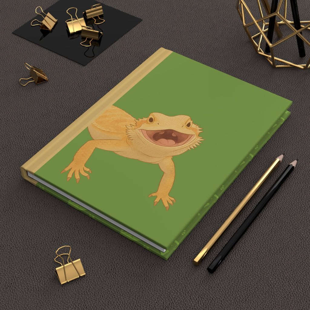 Bearded Dragon Journal – Cute Smiling Reptile Hardcover Notebook