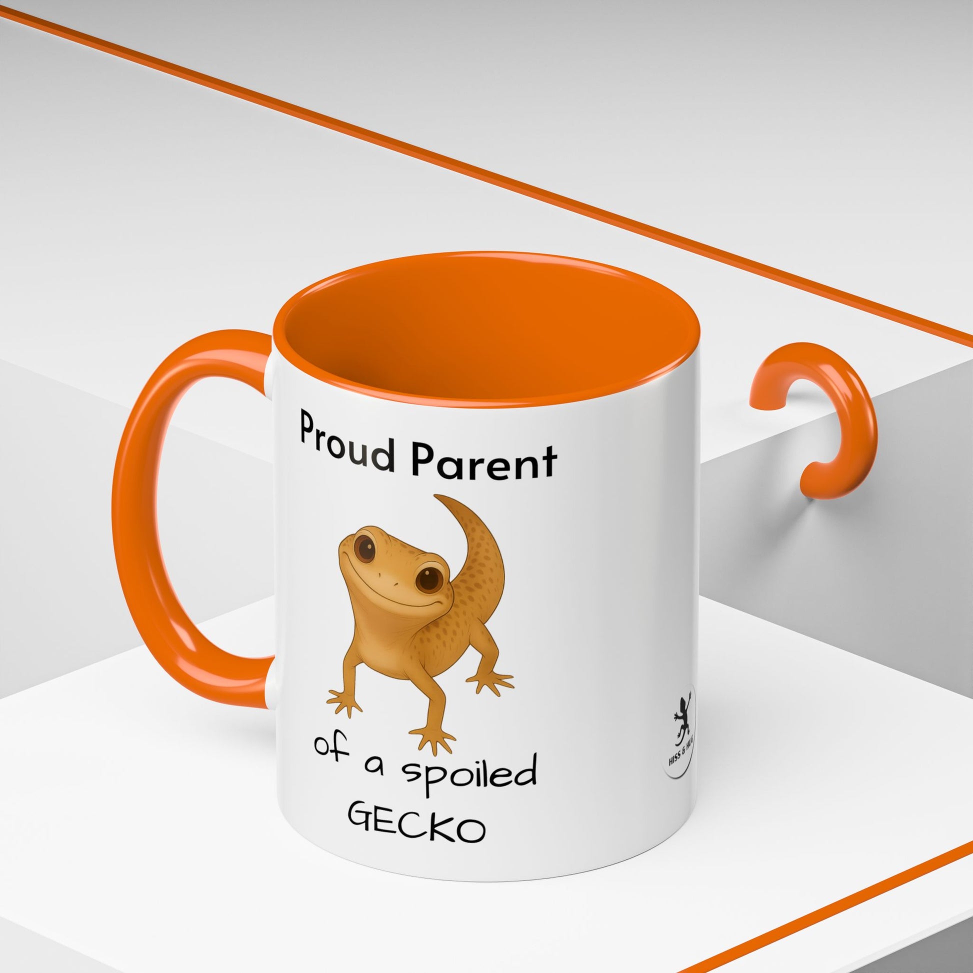 Leopard Gecko Coffee Mug – "Proud Parent of a Spoiled Gecko" – Cute Accent Mug, 11oz & 15oz – Reptile Owner Gift