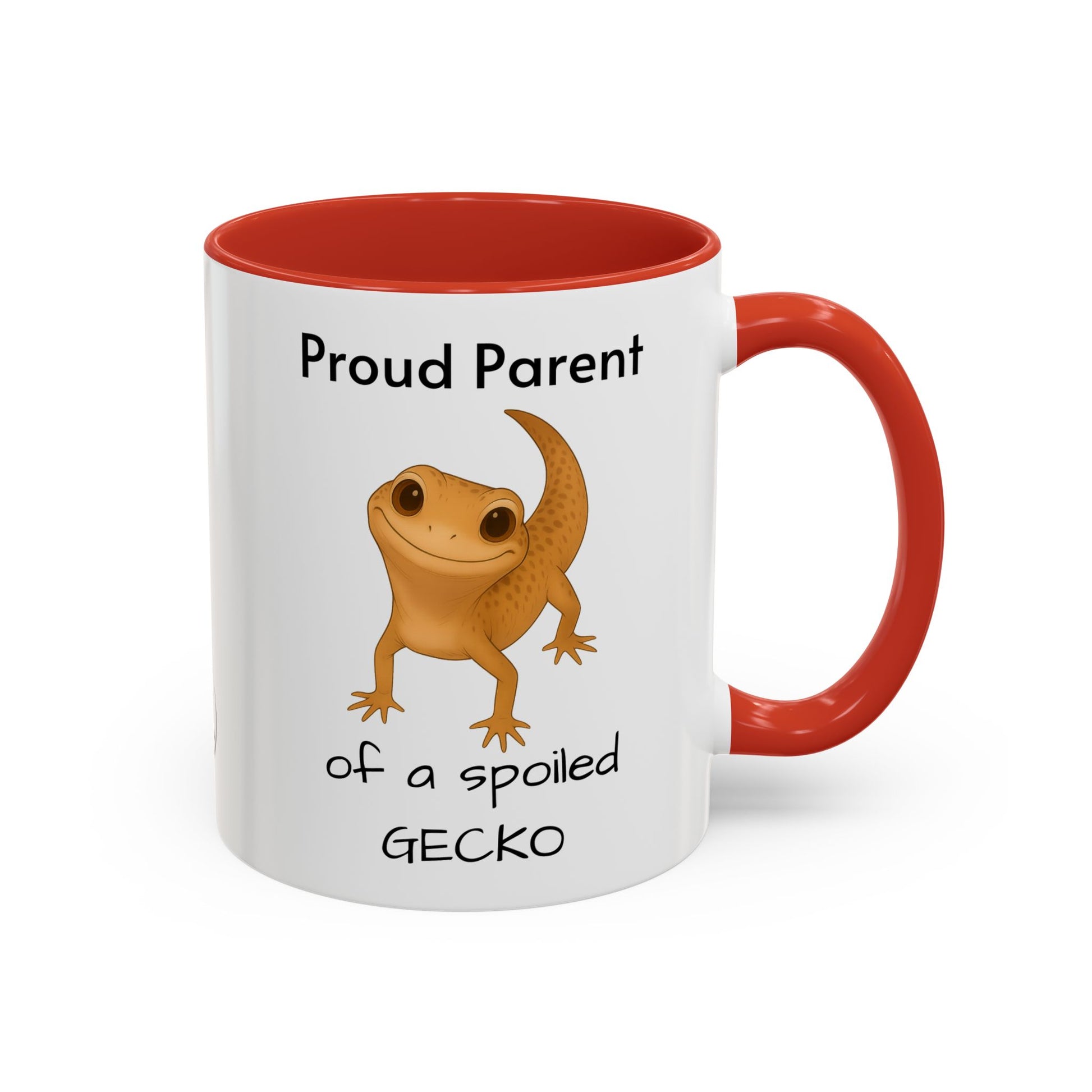 Leopard Gecko Coffee Mug – "Proud Parent of a Spoiled Gecko" – Cute Accent Mug, 11oz & 15oz – Reptile Owner Gift