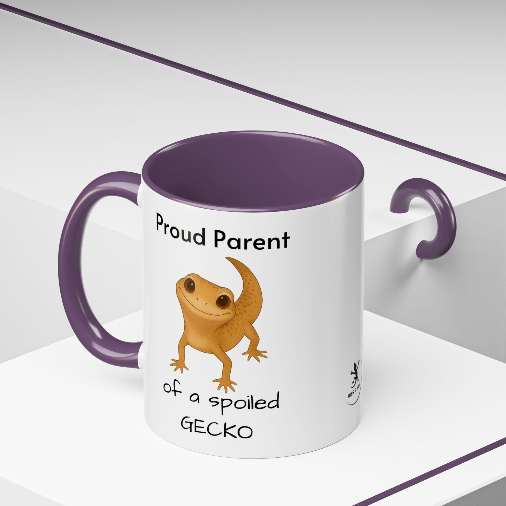 Leopard Gecko Coffee Mug – "Proud Parent of a Spoiled Gecko" – Cute Accent Mug, 11oz & 15oz – Reptile Owner Gift