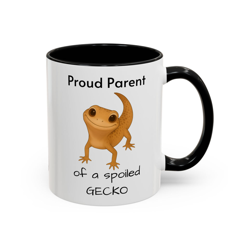 Leopard Gecko Coffee Mug – "Proud Parent of a Spoiled Gecko" – Cute Accent Mug, 11oz & 15oz – Reptile Owner Gift