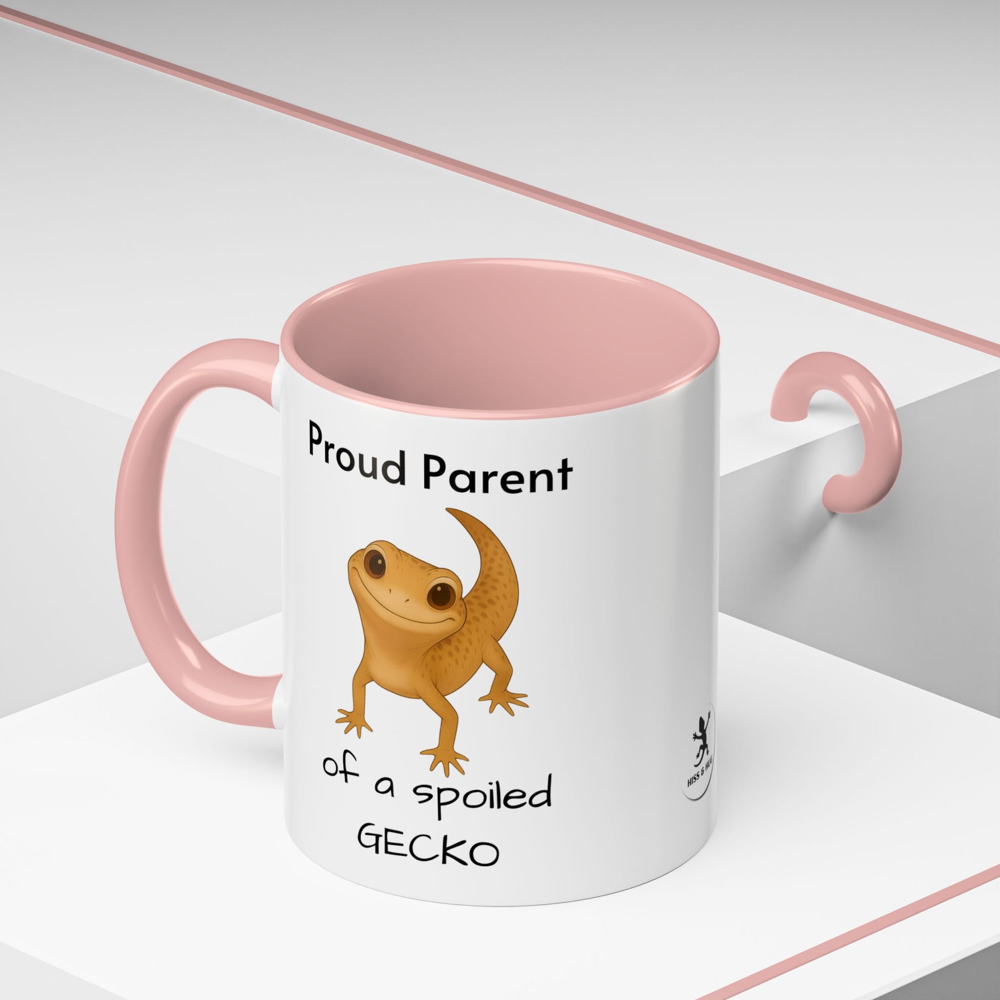 Leopard Gecko Coffee Mug – "Proud Parent of a Spoiled Gecko" – Cute Accent Mug, 11oz & 15oz – Reptile Owner Gift