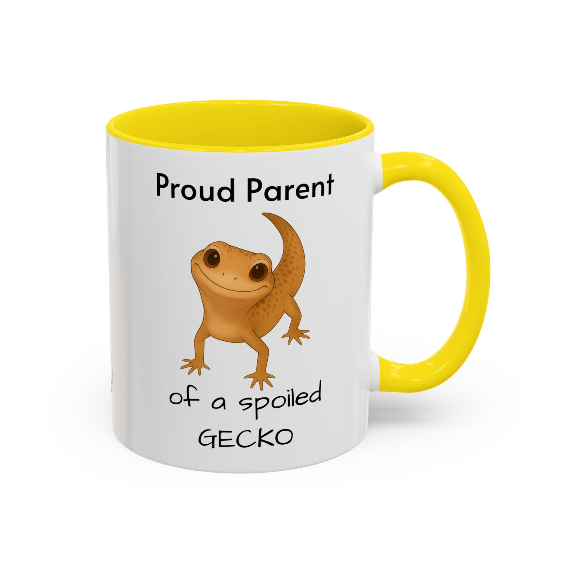 Leopard Gecko Coffee Mug – "Proud Parent of a Spoiled Gecko" – Cute Accent Mug, 11oz & 15oz – Reptile Owner Gift