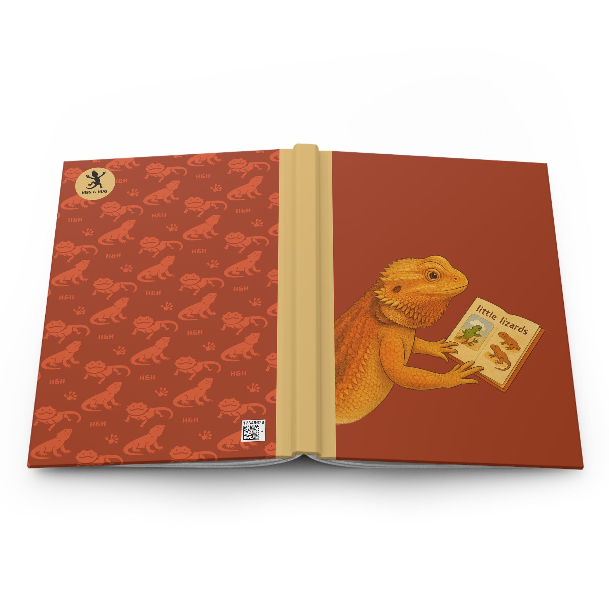 Bearded Dragon Reading Journal – Cute Reptile Hardcover Notebook