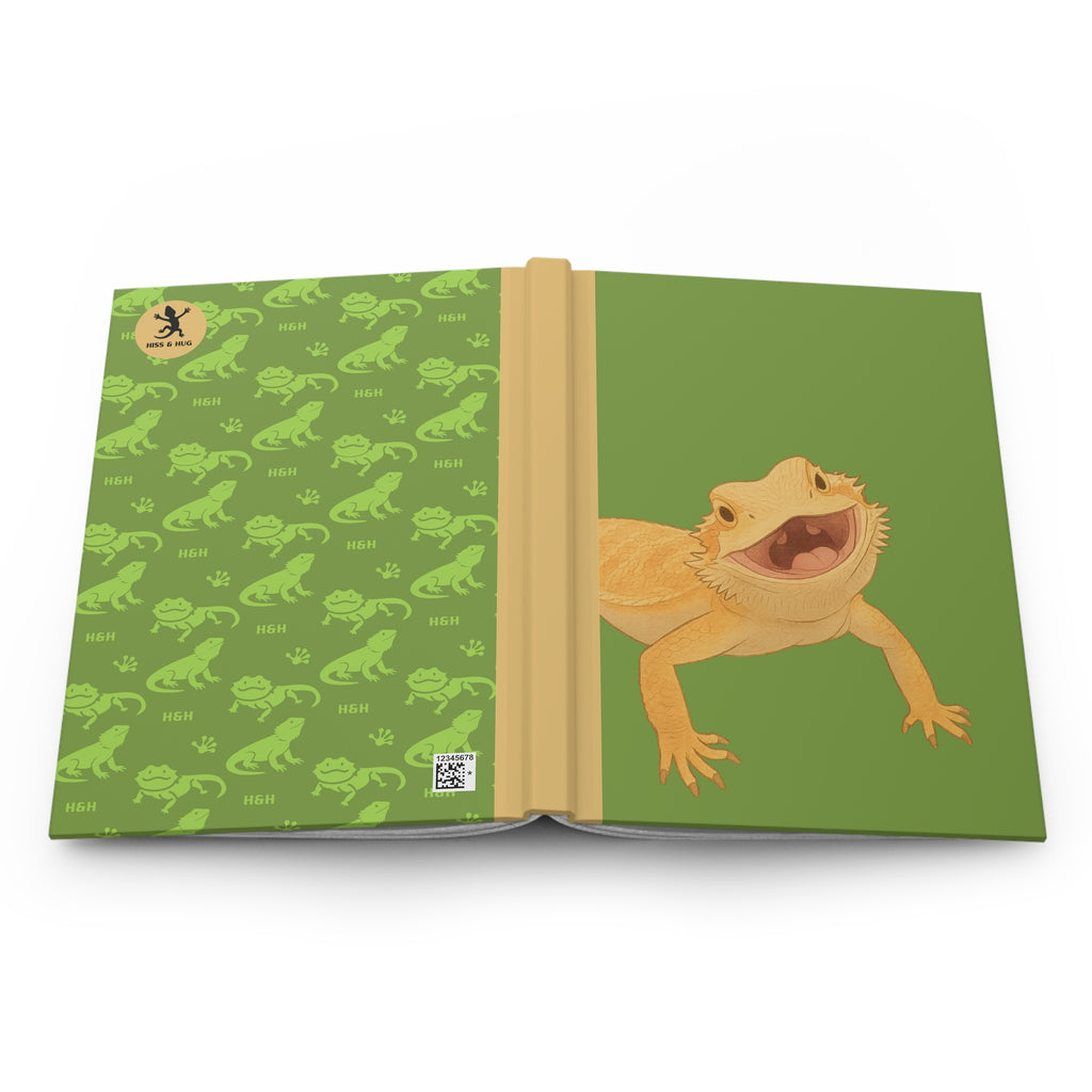 Bearded Dragon Journal – Cute Smiling Reptile Hardcover Notebook