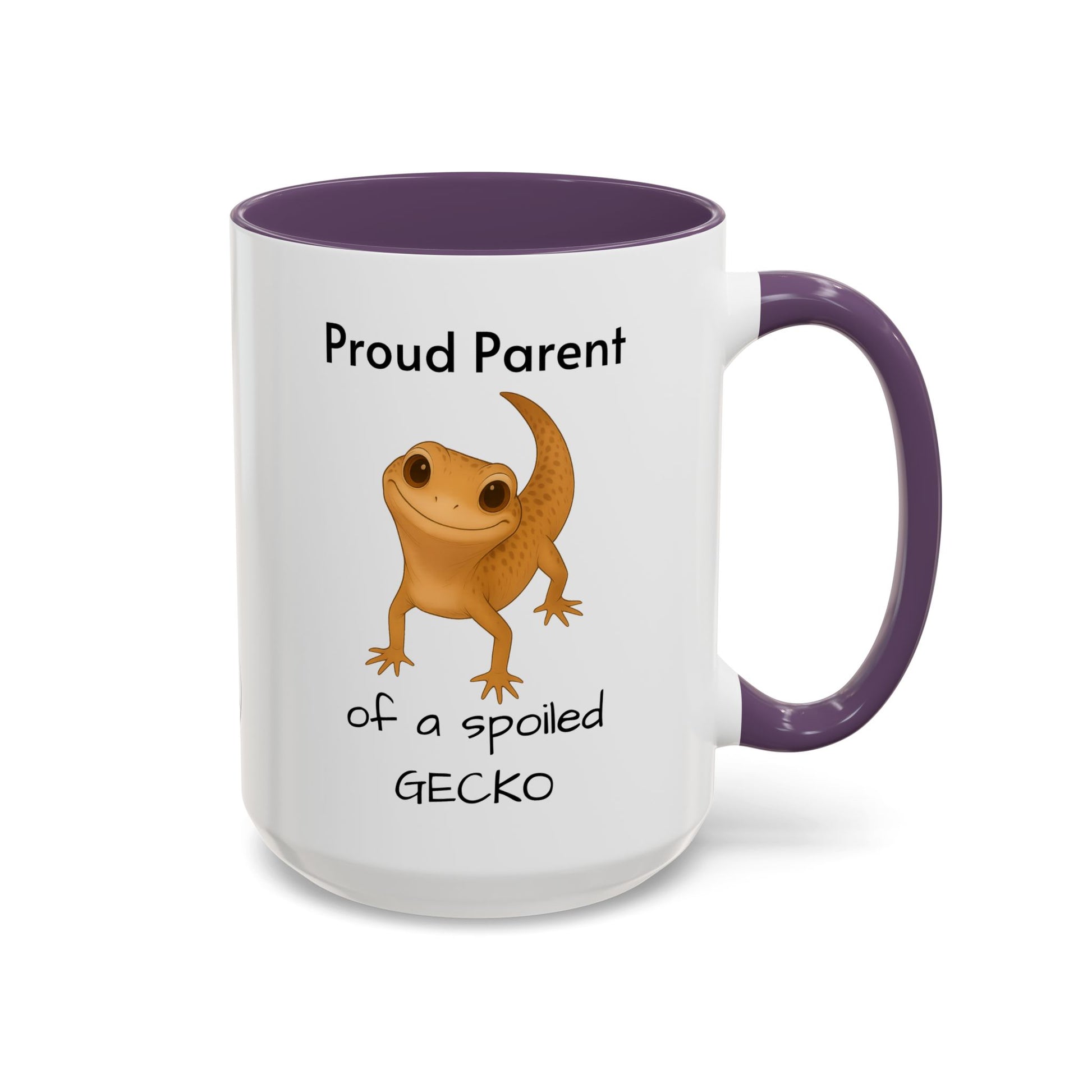Leopard Gecko Coffee Mug – "Proud Parent of a Spoiled Gecko" – Cute Accent Mug, 11oz & 15oz – Reptile Owner Gift