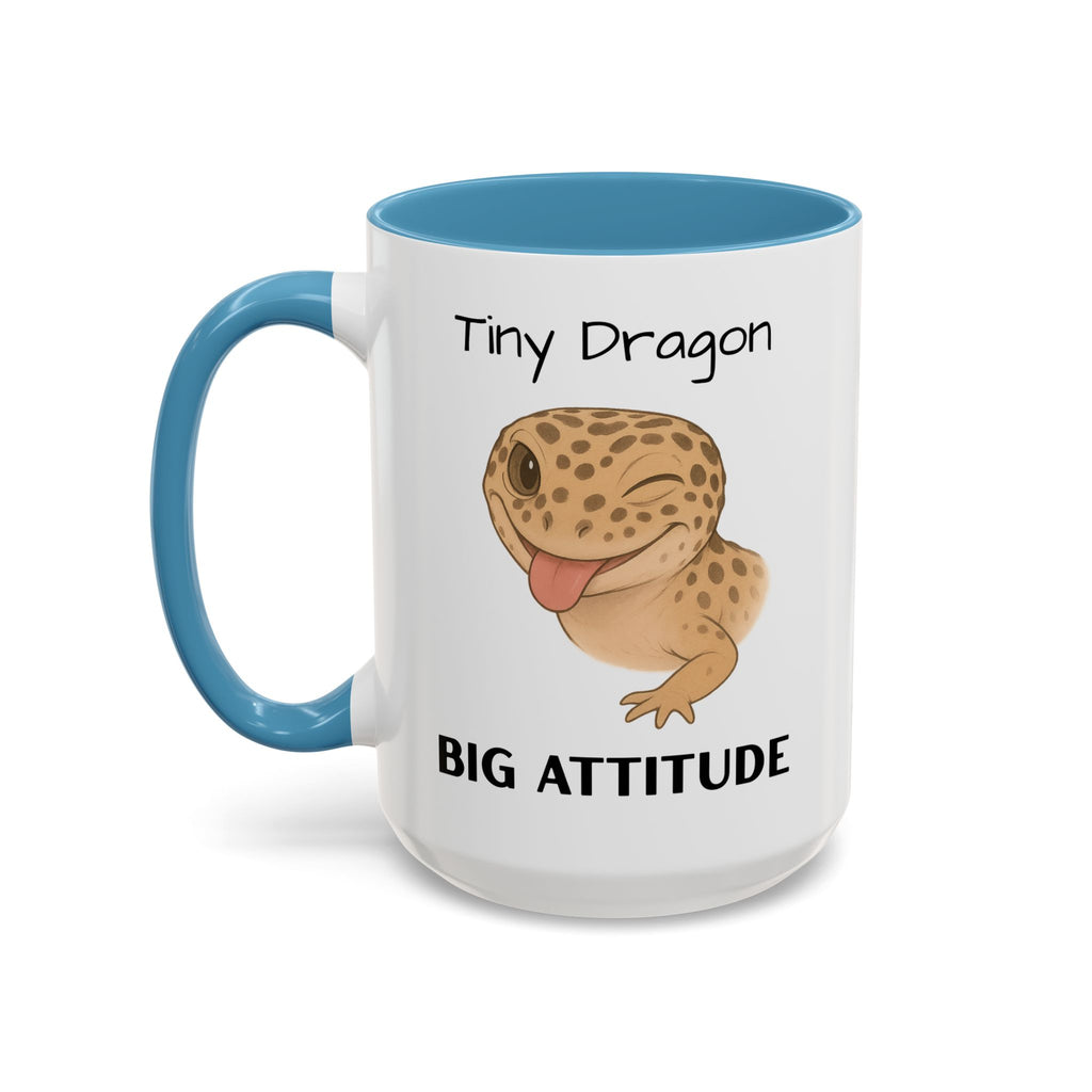 Leopard Gecko Coffee Mug – "Tiny Dragon. Big Attitude" Edition – 11oz & 15oz