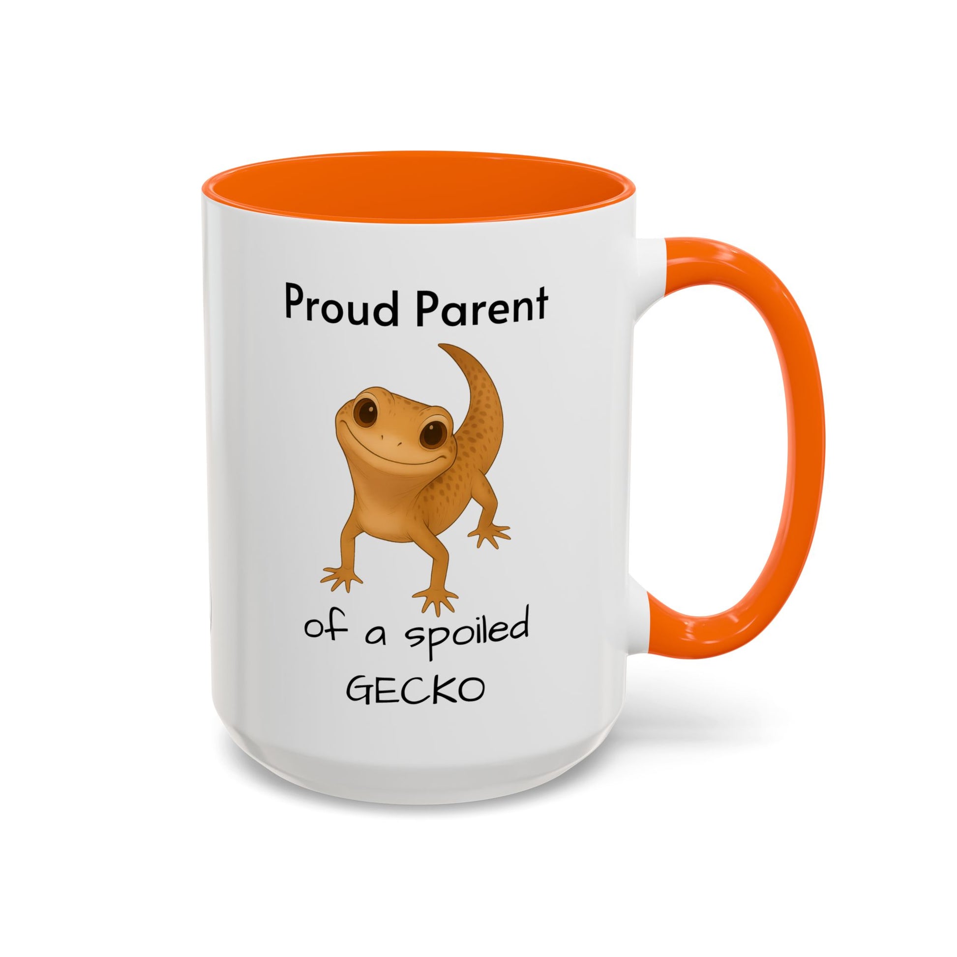 Leopard Gecko Coffee Mug – "Proud Parent of a Spoiled Gecko" – Cute Accent Mug, 11oz & 15oz – Reptile Owner Gift