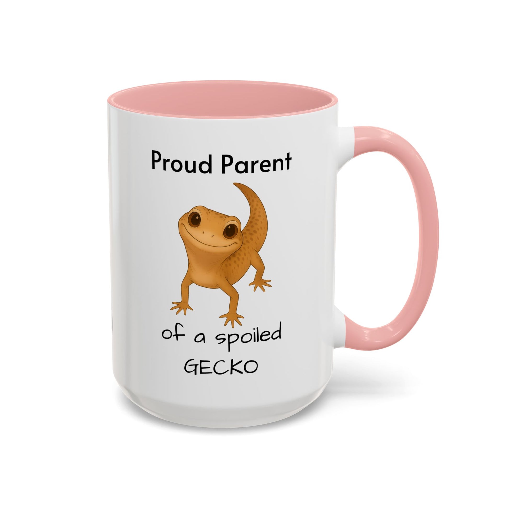Leopard Gecko Coffee Mug – "Proud Parent of a Spoiled Gecko" – Cute Accent Mug, 11oz & 15oz – Reptile Owner Gift